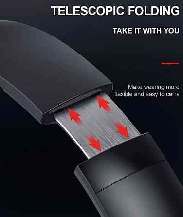 Навушники бездротові Bluetooth Hi-Fi складані Siindoo JH-919 Black. Київ