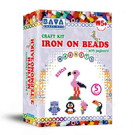 Набір для творчості "Магніти з термомозаїки без планшета "Птахи" TM-015 Вінниця