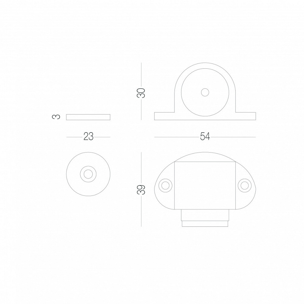 УПОР ПІДЛОГОВИЙ З МАГНІТНОЮ ФІКСАЦІЄЮ ДЛЯ ДВЕРЕЙ M-30 BLACK ЧОРНИЙ Київ - фото 2