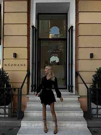 Женский романтический костюм двойка: топ на завязках и шорты американский креп. Одесса