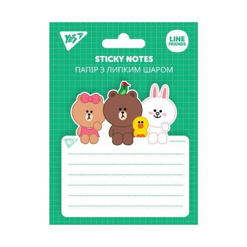 Папір з липким шаром "YES" 170332 фігурний "Line Friends", 40 аркушів, шт Київ - фото 1