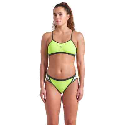 Купальник Arena Icons Bikini Cross Back Solid 005037-660 Салатовий 44 (3468337529279) Вінниця