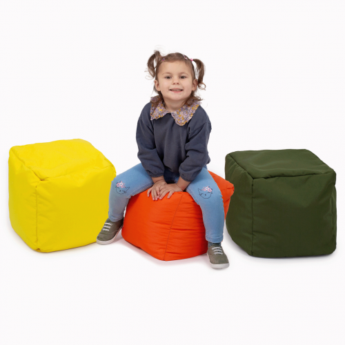 Пуф куб Хатка Синий M - 45х45х45 Киев