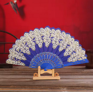 Веер складной синий Киев - изображение 1