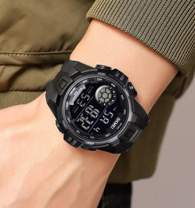 Годинник чоловічий спортивний наручний Skmei 2123 (Чорний з сірим) Київ - фото 4