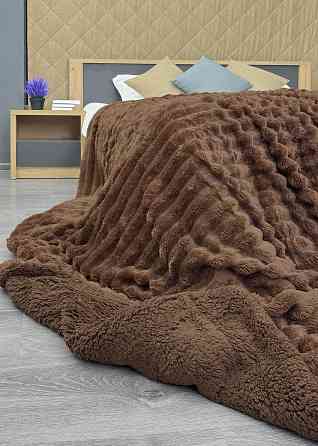 Плед 200х230 см (+-10см) на овчине 