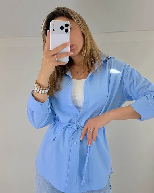 Жіноча лляна сорочка, розміри 42–52, 5 кольорів Одеса - фото 5