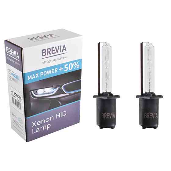 Ксенонова лампа Brevia H1 +50%, 4300K, 85V, 35W P14.5s KET, 2шт Київ