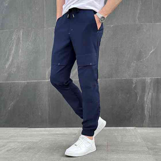 Чоловічі штани джогери з кишенями сині Pobedov Vershyna Київ