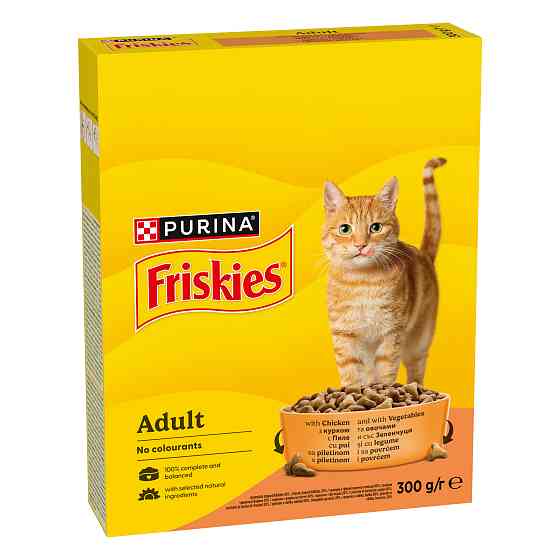 Сухий корм FRISKIES для дорослих котів, з куркою та овочами, 300 г Київ