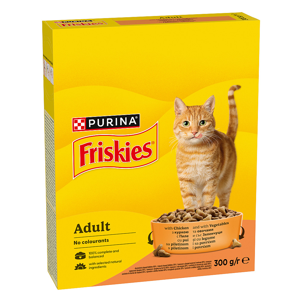 Сухий корм FRISKIES для дорослих котів, з куркою та овочами, 300 г Київ - фото 3
