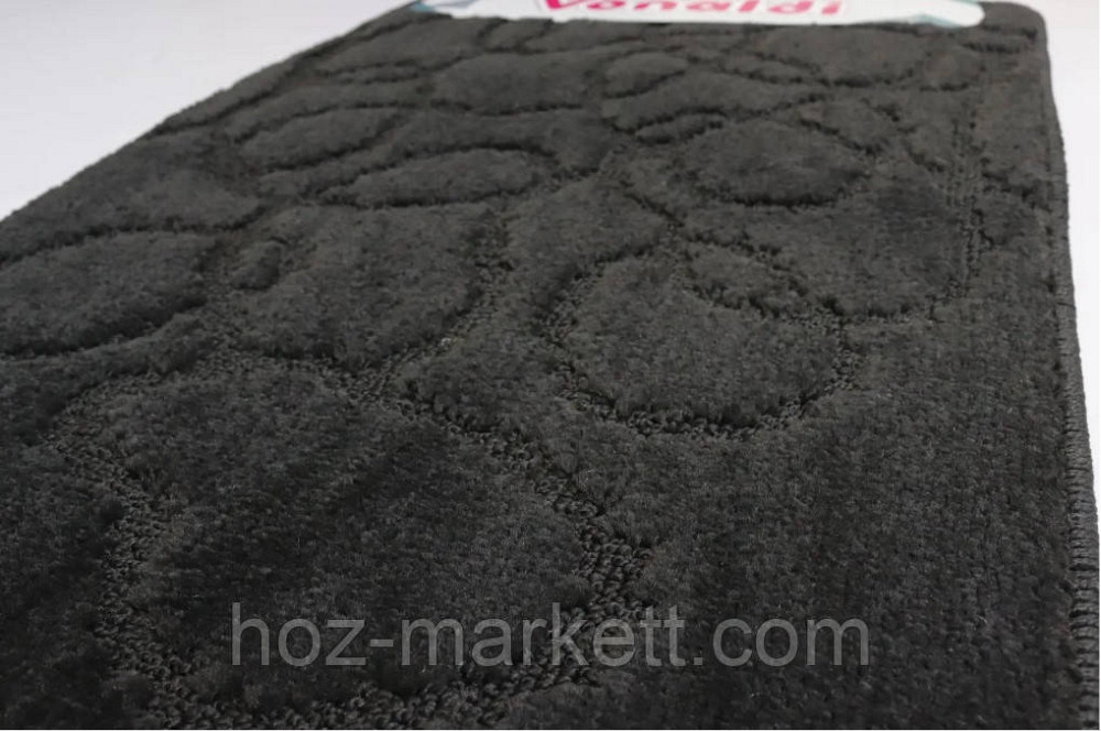 Коврик для ванной и туалета черный производство Турция 80 х 50 см и 50 х 40 см Харьков - изображение 3