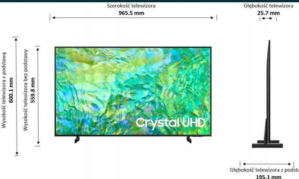Телевізор Samsung UE43CU8000 (2024) EU. Харків - фото 4