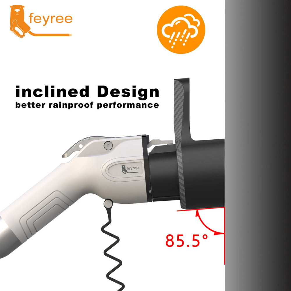 Тримач для зарядного пристрою EV Type 1 J1772 для заряджання електромобіля FeyRee (Чорний) Николаев - изображение 3