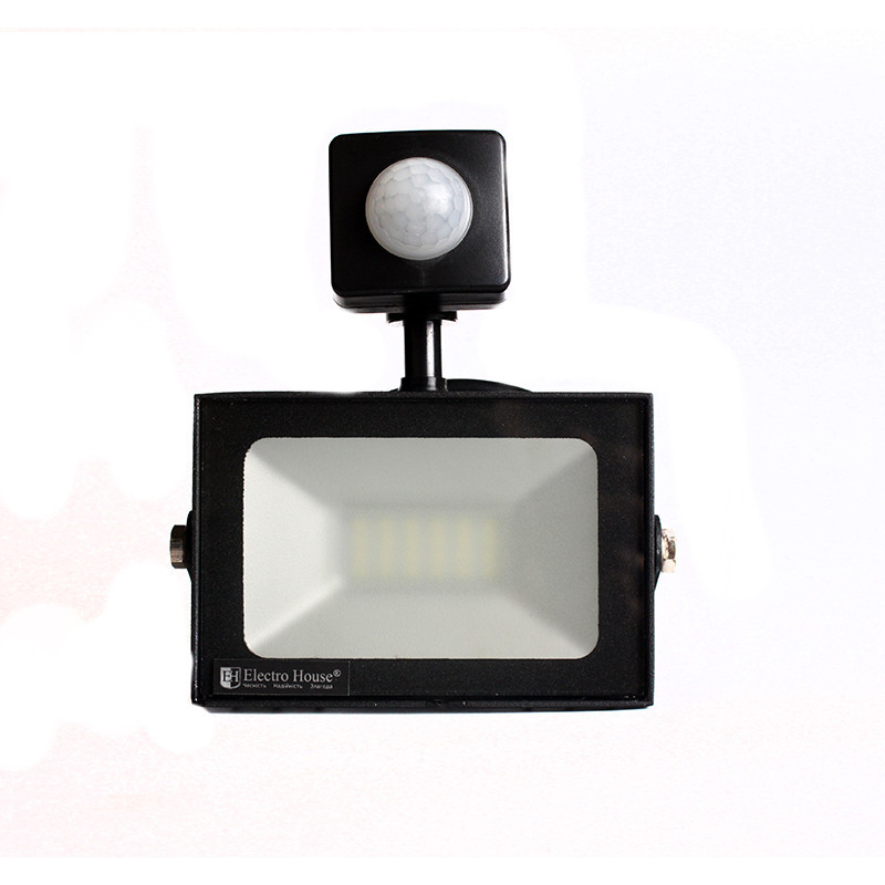 Прожектор світлодіодний з датчиком руху 10вт 6500К ElectroHouse Київ - фото 3
