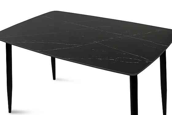 Стіл КИПАРИС 120*80, чорний/ чорний мармур Київ