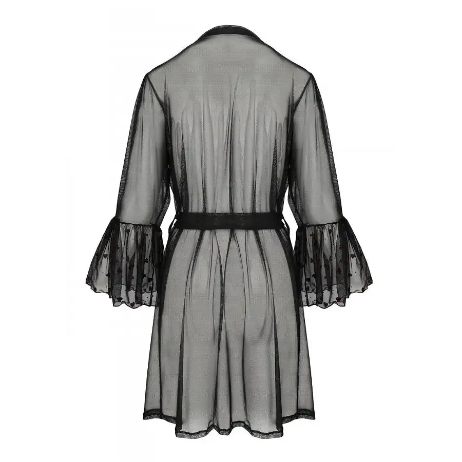 Повітряний пеньюар Passion LOVELIA PEIGNOIR XXL/XXXL, black Львів - фото 6