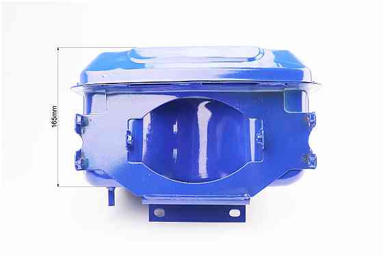 Бак паливний R190N, 270x210x165mm, потайна горловина, отвір під кран паливний, СИНІЙ Київ