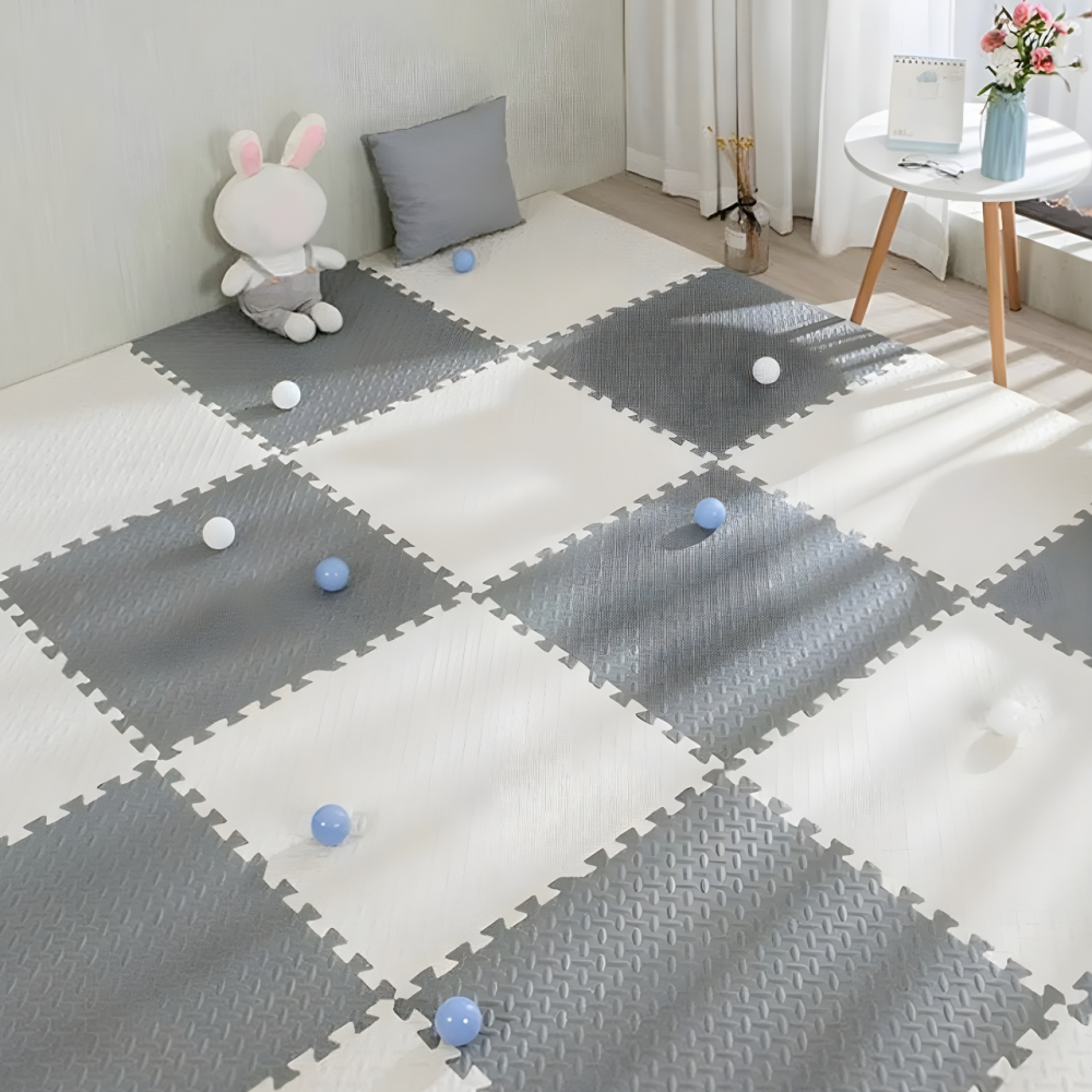 Коврик-пазл напольный, термоковрик,без покрытия,Eva-пены 6 пазлов 60*60 см,площадь покрытия 2,16 м²,толщина 1 см, белый Каменец-Подольский - изображение 4