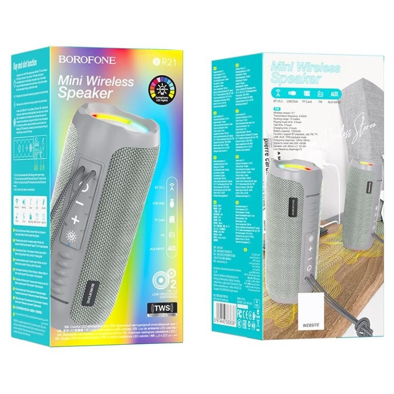 Портативная колонка BOROFONE BR21 Sports серого цвета Київ - фото 3