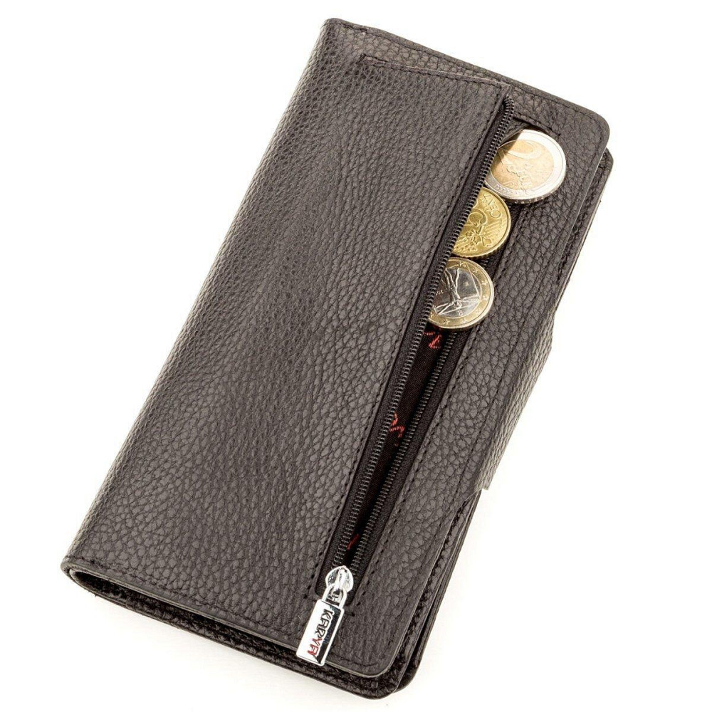 Гаманець жіночий KARYA 17235 шкіряний Чорний Київ - фото 5