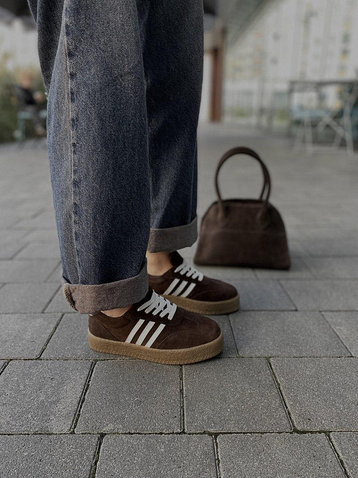 Tamei Кеди жіночі з натуральної замші демісезонні шоколадні весна-осінь 2810-132 р. 36-41 / Сти Коломия - фото 7