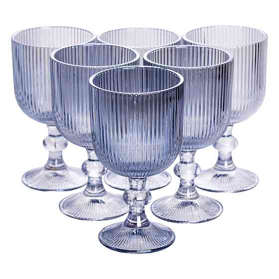 Набір винних бокалів 6 шт, 300 мл, голубі Київ