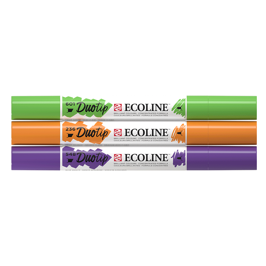 Набір маркерів акварельних двосторонніх ECOLINE DUO TIP Secondary 3шт Royal Talens Київ - фото 3