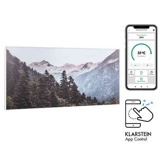 Розумний інфрачервоний нагрівач Wonderwall Air Art 120x60 см, 700 Вт, настінне встановлення, застосунок, Рівне