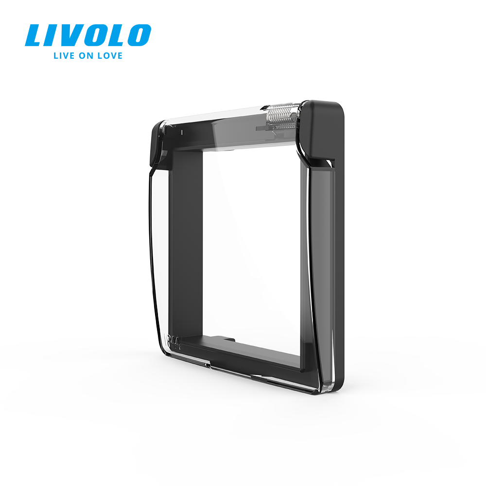 LIVOLO Кришка для розетки LIVOLO IP44 – захист від вологи та бризок, чорна (VL- -2B) Коломия - фото 1
