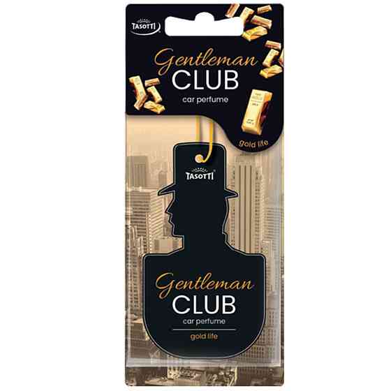 Ароматизатор для авто листочок "GentlemanClub" Gold Life (Золоте життя) Tasotti Київ