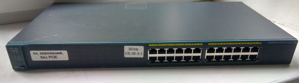 Коммутатор керований 24-портовий Cisco WS-C2960-24-S (Б клас) Луцк - изображение 1