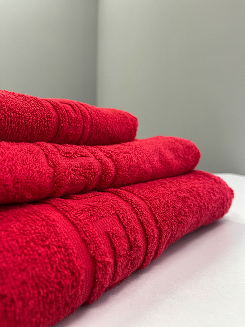 Махровое полотенце Ideal Textile Greek 33х60 см красный (56860578) Черновцы - изображение 3