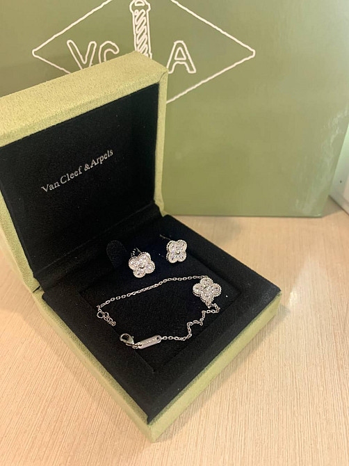 Ван Кліф комплект прикрас / Van Cleef сережки та браслет Одеса - фото 2