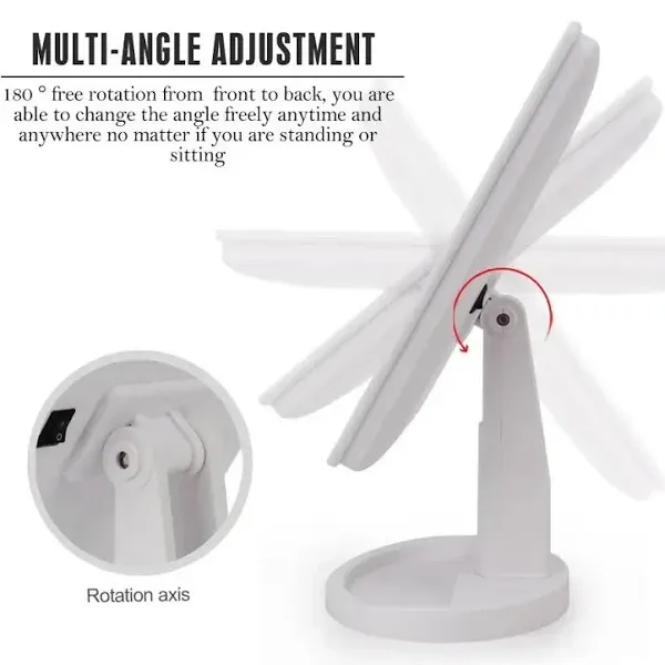 Настольное Зеркало с подсветкой 22 LED  с подставкой  для макияжа,  без подбора цвета 21*16, вращение на 180° Одесса - изображение 8