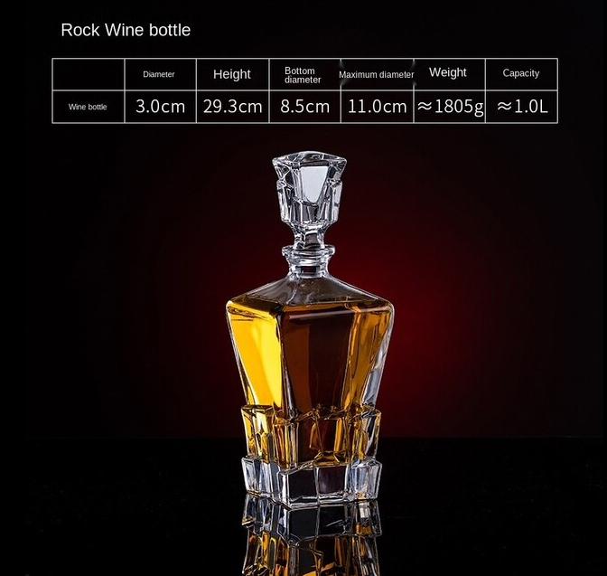 Декантер графин Crack Кубики льда ЭФФЕКТНЫЙ!!!  штоф для виски бренди скотча Кременчуг - изображение 4