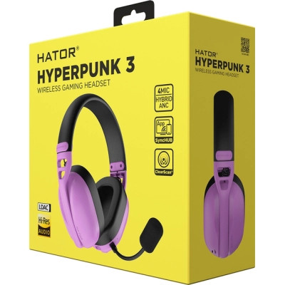 Наушники Hator Hyperpunk 3 Wireless Hi-Res SyncHUB connection Cyber Violet (ESH19) Винница - изображение 8
