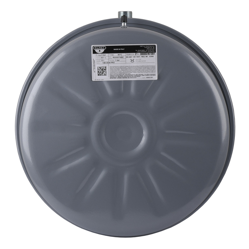 Бак Zilmet oem-pro для монтажу в котли плоский Арт. 531 12л. 3bar рифлений ( 13B6001208 ) (000001511) Київ - фото 1