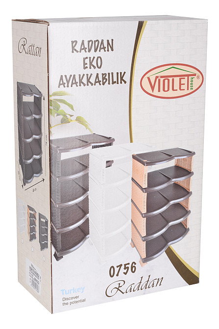 Етажерка для взуття Violet House Еко Brown Ротанг (6579311) Київ - фото 2