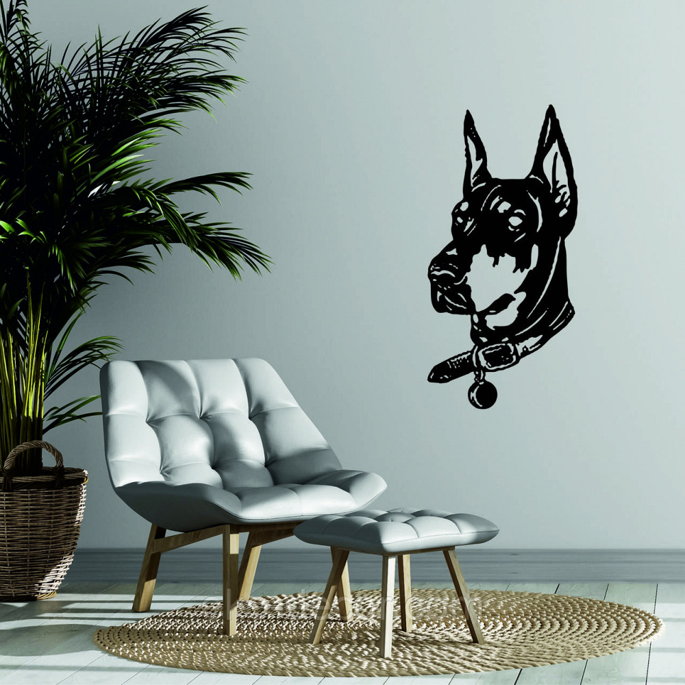 Декоративное настенное Панно «Доберман», Декор на стену 110*54 см, Черный Киев - изображение 6
