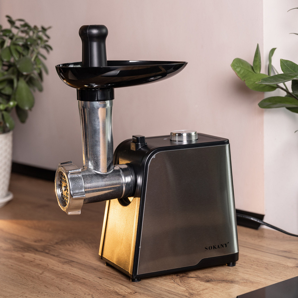 Электрическая мясорубка для фарша 1700 Вт электромясорубка для дома Sokany SK-087 Киев - изображение 9