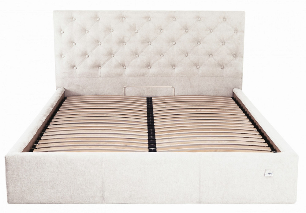 Кровать Coventry VIP 140 х 190 см Мисти Milk С дополнительной металлической цельносварной рамой Бежевый Днепр - изображение 9