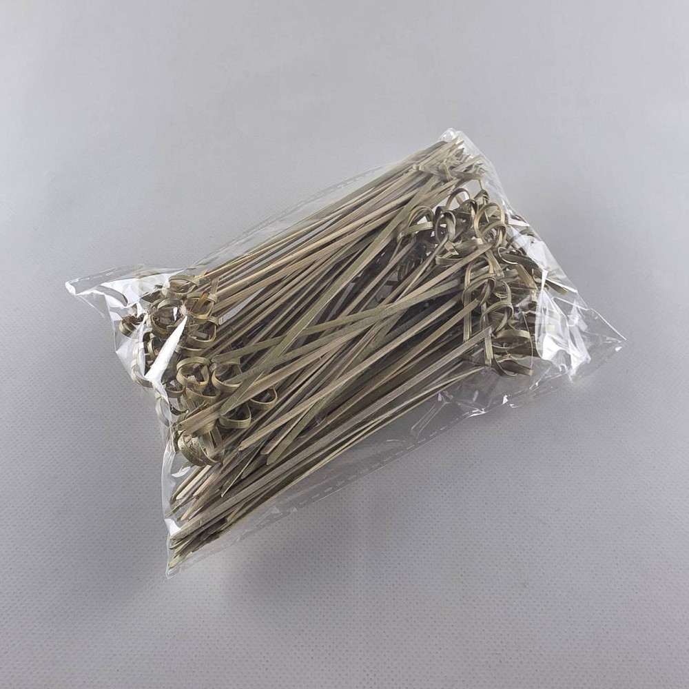 Бамбуковые деревянные шпажки с узелком 15см,100 шт (1 пачка) Харьков - изображение 2