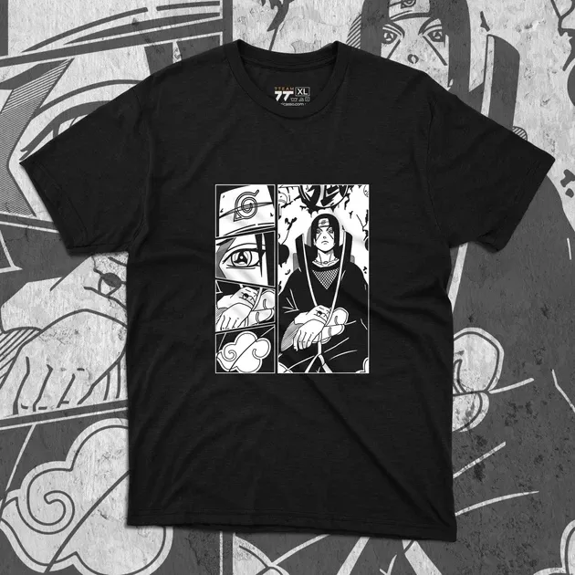 Футболка мужская с принтом Наруто Ітачі Учіха Balck Edition Размер 48 Anime0303 Днепр - изображение 1