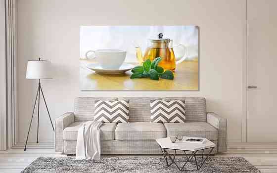Картина холст в гостиную / спальню   Чай з м'яти   MLP_344 50x100 см Киев