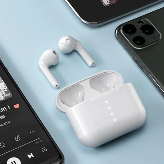 Беспроводные Bluetooth-наушники со светодиодным дисплеем Power Charging Case (Водозащита IPX6) Киев