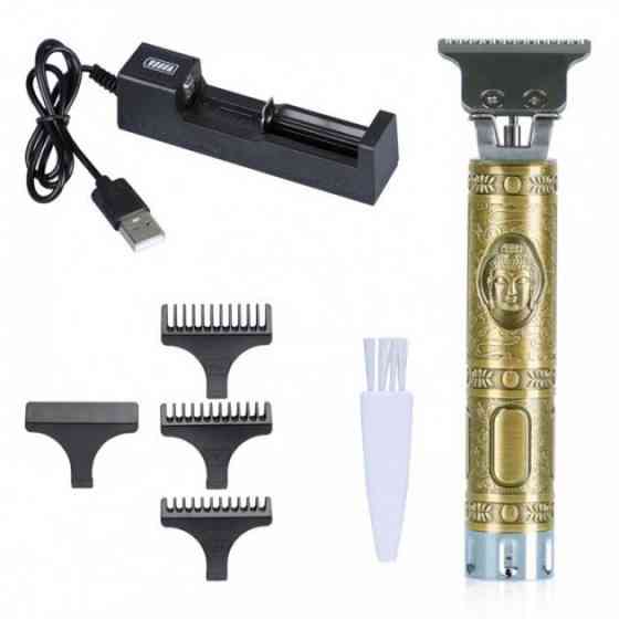 Машинка для стрижки волос триммер для бороды окантовочная машинка WS-T99 Золотистая Київ