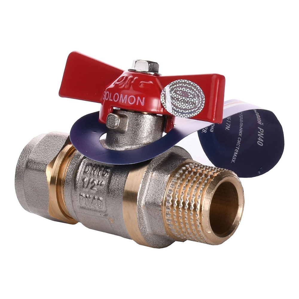 Кран кульовий SOLOMON 16х1/2″ B1183 зовнішня різьба Луцьк - фото 3