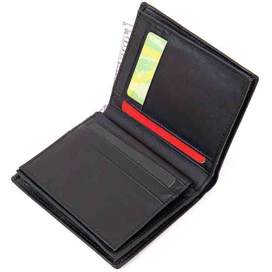 Портмоне-картхолдер унісекс Vintage 20433 Чорне Київ