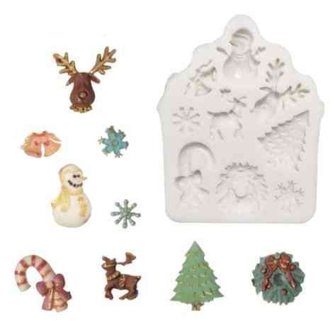 Молд новогодний силиконовый 79 на 98 мм серый Киев